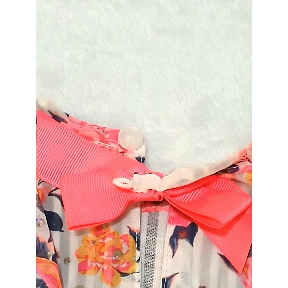 LITTLE LASS Baby Girl 2pc Blouse & Pants Set with Bow Tie Accent (6-9M) - NWOT!! - Picture 4 of 7